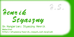 henrik styaszny business card